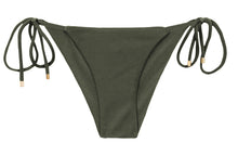 Load image into Gallery viewer, Product Front: Rio De Sol Bas Bottom Shimmer-Croco Cheeky-Tie
