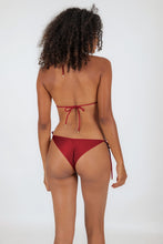 Load image into Gallery viewer, Model Back: Rio De Sol Bas Bottom Shimmer-Divino Cheeky-Rope