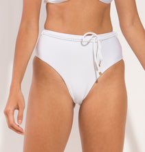 Load image into Gallery viewer, Image 10: Rio De Sol Bas Bottom Shimmer-White Belted-High-Waist