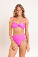 Load image into Gallery viewer, Model Front: Rio De Sol Bas Bottom Vita-Pink High-Waist-Spin