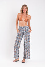 Load image into Gallery viewer, Model Front: Rio De Sol Pantalon De Plage Ikat Wide Pants