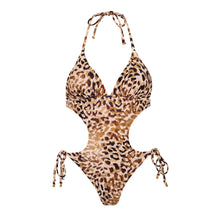 Load image into Gallery viewer, Product Front: Rio De Sol Une Pièce Leopard Trikini