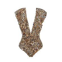 Load image into Gallery viewer, Product Front: Rio De Sol Une Pièce Leopardo Frill