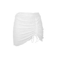 Load image into Gallery viewer, Product Front: Rio De Sol Jupe De Page Memphis-White Mini Skirt Ruched