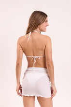 Load image into Gallery viewer, Model Back: Rio De Sol Jupe De Page Memphis-White Mini Skirt Ruched