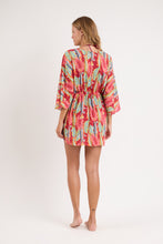 Load image into Gallery viewer, Model Back: Rio De Sol Robe De Plage Sea-Bloom Kaftan Bel