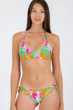 Load image into Gallery viewer, Gallery: Rio De Sol Ensemble Set Green-Bloom Bralette Madrid