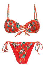 Load image into Gallery viewer, Product Front: Rio De Sol Ensemble Set Wildflowers Balconet-Pushup Ibiza-Comfy