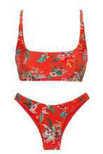 Load image into Gallery viewer, Product Front: Rio De Sol Ensemble Set Wildflowers Bra-Sport Lisboa
