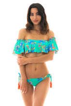 Load image into Gallery viewer, Model Front: Rio De Sol Haut Top Acqua Flora Babado