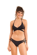 Load image into Gallery viewer, Model Front: Rio De Sol Haut Top Dots-Black Kate