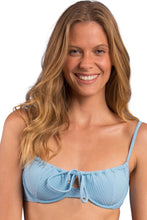 Load image into Gallery viewer, Gallery: Rio De Sol Haut Top Dots-Sky Balconet-Tie