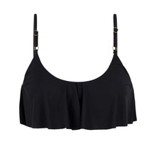 Load image into Gallery viewer, Product Front: Rio De Sol Haut Top Leopardo Black Babado