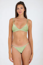 Load image into Gallery viewer, Model Front: Rio De Sol Haut Top Oliva Tri-Fixo