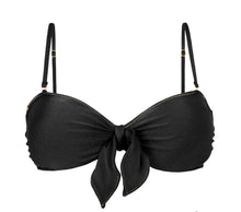 Load image into Gallery viewer, Product Front: Rio De Sol Haut Top Shimmer-Black Bandeau-No