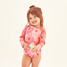 Load image into Gallery viewer, Model Front: Uv Line Maillot De Bain Bébé Baby Solar Rose Upf50+