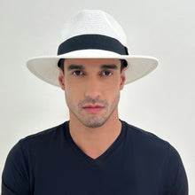 Load image into Gallery viewer, Image 05: Uv Line Chapeau Panama Chapeu Shanghai Imp Uni Branco/Preto