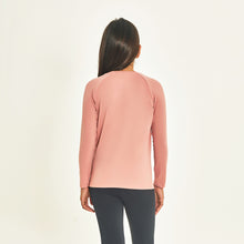 Load image into Gallery viewer, Model Back: Uv Line T-Shirt Longsleeve Uprpo Inf Rose Upf50+