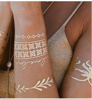 Temporary tattoos, this summer's jewelry accessory
