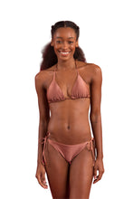 Load image into Gallery viewer, Model Front: Rio De Sol Bas Bottom Shimmer-Copper Ibiza-Comfy
