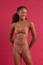 Load image into Gallery viewer, Image 08: Rio De Sol Ensemble Set Shimmer-Copper Bandeau-Joy Nice-Fio
