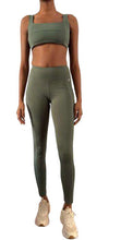 Load image into Gallery viewer, Product Front: Uv Line Fitness Bas Legging Fit Aspen Green Cactus Upf50+
