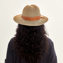 Load image into Gallery viewer, Model Back: Uv Line Chapeau Fedora Hat Giovana Imp Fem Mescla Upf50+
