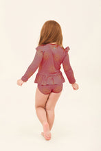 Load image into Gallery viewer, Model Back: Uv Line Maillot De Bain Bébé Baby Shine Malva Up50+
