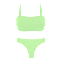 Load image into Gallery viewer, Product Front: Rio De Sol Ensemble Set Sand-Menta Bandeau-Reto Nice-Fio
