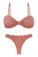 Load image into Gallery viewer, Product Front: Rio De Sol Ensemble Set Shimmer-Copper Bandeau-Joy Nice-Fio

