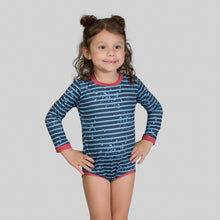 Load image into Gallery viewer, Gallery: Uv Line Maillot De Bain Bébé Macaquinho Baby Listras Upf50+
