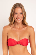 Load image into Gallery viewer, Gallery: Rio De Sol Haut Top Microfibra-Chic-Red Bandeau-Joy
