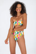 Load image into Gallery viewer, Model Front: Rio De Sol Ensemble Set Garden-City Bandeau-Reto Hotpant-Cos
