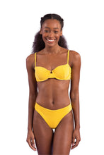 Load image into Gallery viewer, Model Front: Rio De Sol Bas Bottom Malibu-Yellow Ciao
