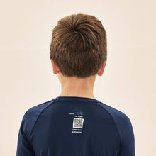 Load image into Gallery viewer, Image 04: Uv Line T-Shirt Acqua Qr Code Marinho Upf50+
