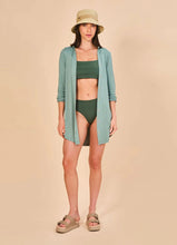 Load image into Gallery viewer, Image 02: Uv Line Chemise Shirtdress Copenhagen Water Green Upf50+

