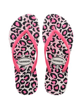 Load image into Gallery viewer, Product Front: Havaianas Tongs Slim Animals White/Rose
