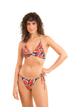 Load image into Gallery viewer, Model Front: Rio De Sol Ensemble Set Leaves Tri-Cos Cheeky-Micro

