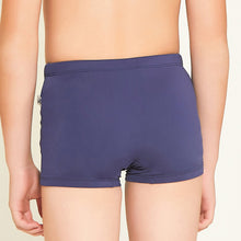 Load image into Gallery viewer, Model Back: Uv Line Maillot De Bain Garçon Trunks Kids F Inf Navy Blue Upf50+
