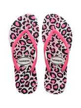 Load image into Gallery viewer, Product Front: Havaianas Tongs Slim Animals White/Rose
