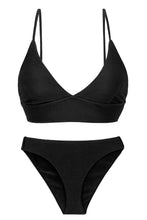 Load image into Gallery viewer, Product Front: Rio De Sol Ensemble Set Cotele-Preto Tri-Tank Comfy
