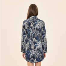 Load image into Gallery viewer, Image 07: Uv Line Chemise Shirtdress Coqueiros Marinho Upf50+
