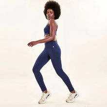 Load image into Gallery viewer, Image 04: Uv Line Fitness Bas Legging Fit Aspen Navy Blue Upf50+
