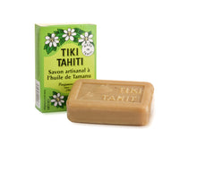 Load image into Gallery viewer, Product Front: Tiki Bar Soaps Tiki Savon Tamanu 130 Gr
