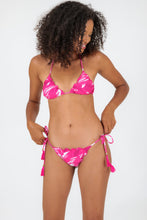 Load image into Gallery viewer, Model Front: Rio De Sol Bas Bottom Pink-Palms Frufru-Comfy
