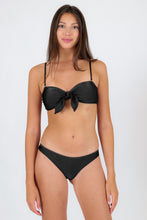 Load image into Gallery viewer, Model Front: Rio De Sol Bas Bottom Shimmer-Black Essential
