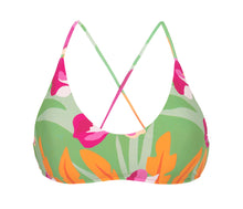 Load image into Gallery viewer, Product Front: Rio De Sol Haut Top Green-Bloom Bralette

