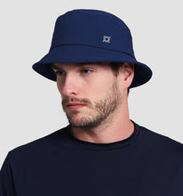 Load image into Gallery viewer, Model Front: Uv Line Bob Hat Toronto Colors Masc Navy Blue Upf50+
