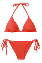 Load image into Gallery viewer, Product Front: Rio De Sol Ensemble Set Malibu-Chili Tri-Inv Cheeky-Tie
