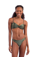 Load image into Gallery viewer, Model Front: Rio De Sol Ensemble Set Croco Bandeau-Joy Essential
